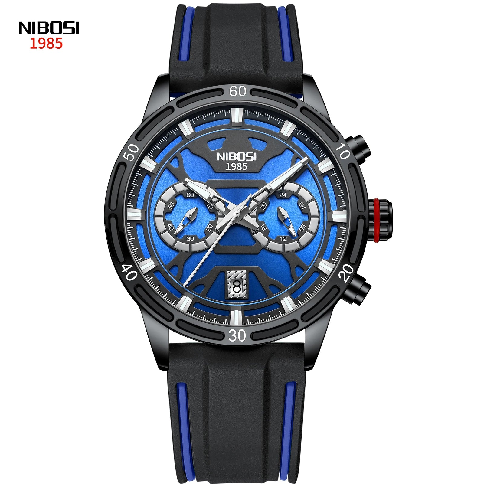 Original Watch Manufacture New Arrival NIBOSI 2537 Silicone Strap Quartz Wristwatches for Men