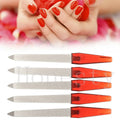 Metal Double Sided Nail Files Strong Edge Manicure Pedicure Tools Plastic Handle Grooming Remover