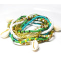 Handmade Glass Seed Beads Waist Belly Chain 4pcs a Set for Women Elastic Cord Sea Shell Charms Stretchy Body Jewelry Supplier