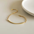 Fashion Jewelry Chain Bracelet Woman 18K Gold Plated 925 Sterling Silver Bracelets Bangles