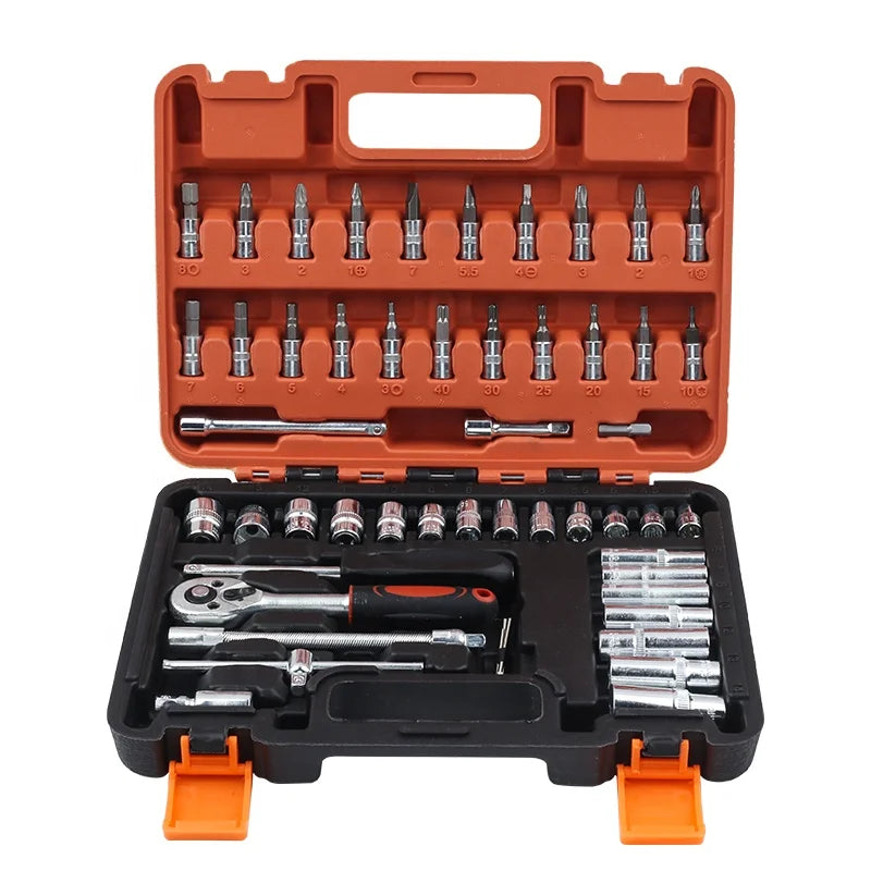 Hot Sale 53Pcs CR-V 1/4 Inch Socket Wrench Tool Set Carbon Steel Hand Power Tool Kit OEM Customizable Durable Repair Tool Set