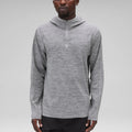 New Trend Men's Breathable Heather Mesh Hoodies Lightweight Quarter Zip Raglan Sleeve Hoodies