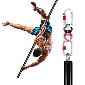 Prior Fitness Aerial Flying Pole 3M 45mm Non-Slip Silicone Suspended Dance Pole Certified Anti-Rust for Home Gym Performance