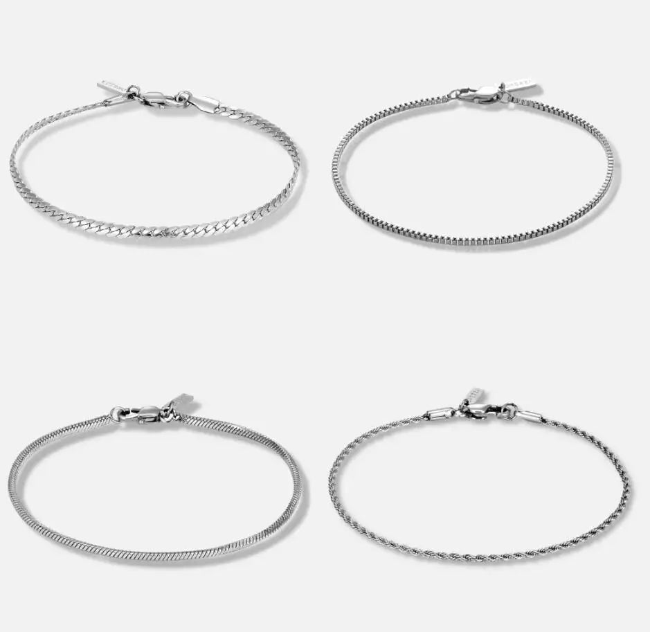 Inspire Jewelry Engravable Plain Chain Bracelet Minimalist logo Bracelet Adjustable Fashion Jewelry Bracelets Bangles Unisex