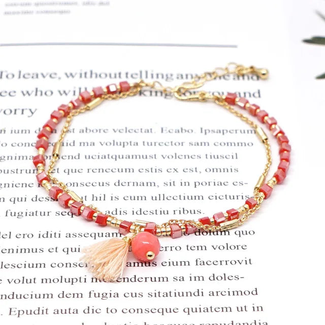Miyuki Beads Bracelet Hand Made Friendship Rope Simple Tassel Bracelet Chain Female Bracelet