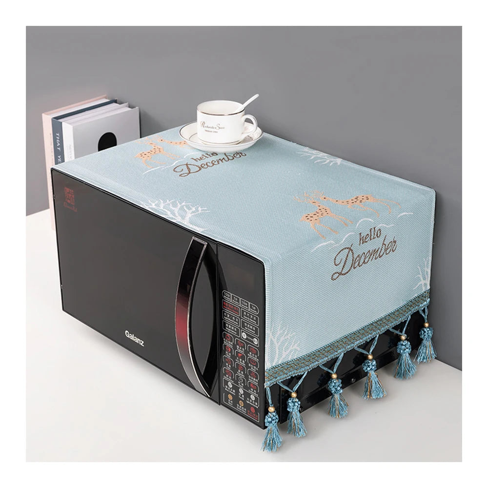 Wholesale Custom Printed Modern Eco-Friendly Folding Microwave Oven Dust Cover 35x100cm for Kitchen Use
