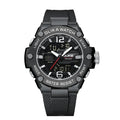 Olika Men's Luxury Sport Digital Dual Display Watch Multifunctional Waterproof Luminous Pointer Stop Function Featuring Plastic