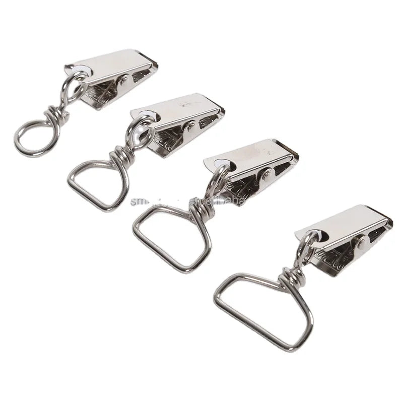 Factory Direct Lanyard Accessories Supply Chrome Plating Swivel Metal Bulldog Clip