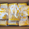 14-20cm Assorted Dyed Color Stripped Goose Feather Trim and Fringe Ribbon Tape with Dyed Pattern for Carnival Costume Decoration