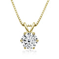 Luxury Jewelry 1ct Iced Cut Round Six-claw Shape Moissanite Pendant 925 Sterling Silver Chains for Wedding