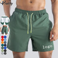 Hight Quality Custom Print 2 in 1  Waterproof Training Shorts Gym Fitness Plus Size  Beach Shorts for Men