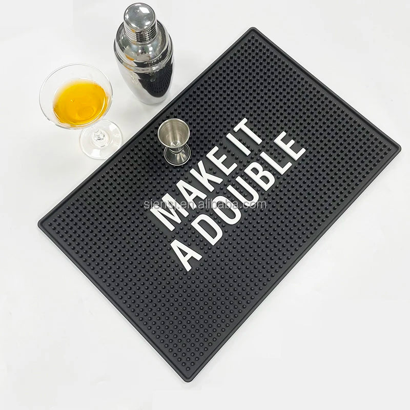 Soft PVC Rubber Bar Mat Counter Coffee and Beer Mats Accessory for Drinkware Accessories