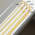 Hypoallergenic and Non Tarnish 18k Gold Stainless Steel Flat Herringbone Snake Chain Necklace Herringbone Choker