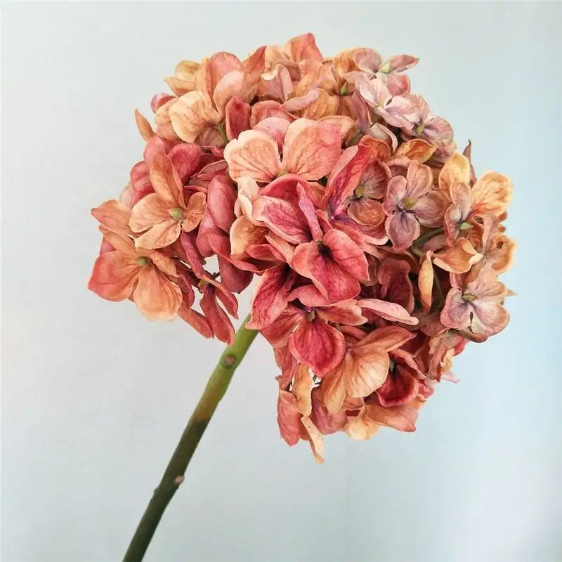 European Retro Hydrangea Artificial Flowers Home Decor Flower Vase Autumn Silk Hydrangea Interior Decoration