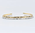 Handmade Hammered Vintage ETHNIC Feather Fishes Texture Bangle Cuff in 925 Sterling Silver