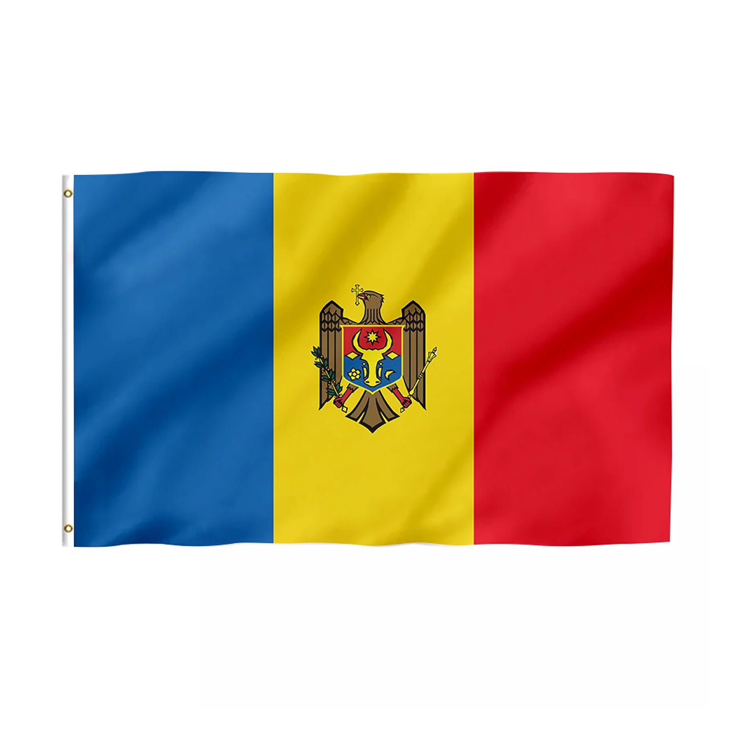 Promotional Product Factory Custom Logo 3x5 ft 100%Polyester Durable Outdoor Custom Moldova Flag