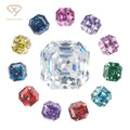 Moissanite Colored Loose Stones Asscher Cutting Pass Diamond Test Violet Wholesale Pink Green Garnet Pigeon Blood Blue Yellow