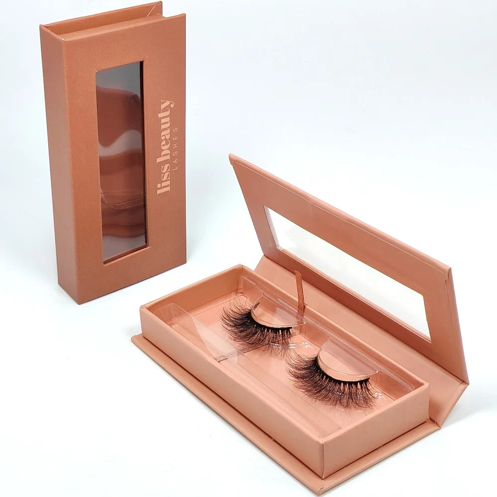 Natural Eyelashes Vendor Custom Packaging Box  Full Strip Eyelashes False Lashes Wholesale