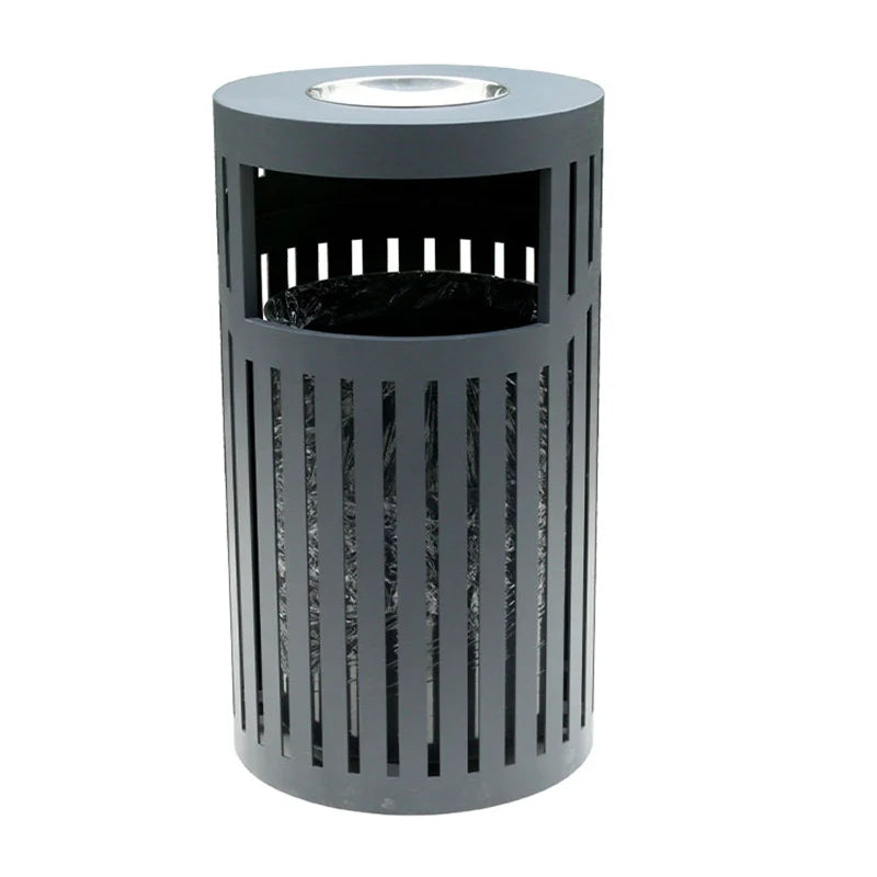 Outdoor Large Steel Garbage Container Trash Can Outside Street Metal Rubbish Litter Bin Public Commercial Recycle Dust Bin