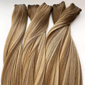 2024 European Double Drawn Human Hair Volume Genius Weft Beaded Micro Weft Extensions