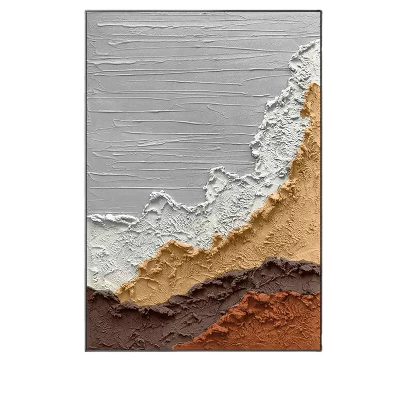 Textured Seascape Oil Painting Art 3D Handpainted Abstract Myriad Painting Entrance Wall Handmade Oil Painting Wall Art Decor