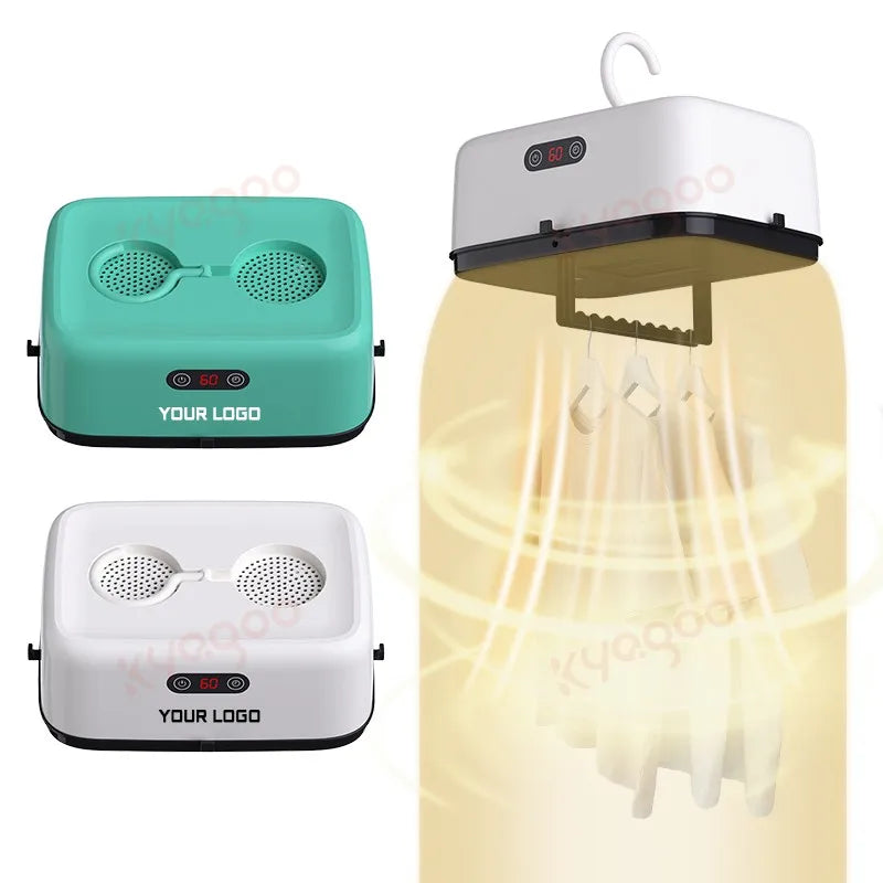 Foldable Compact Clothing Dryers Rack Hanger Small Electric Headed air Portable Clothes Dryer for Apartments RV Travel