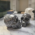 Wholesale Natural Crystal Sculpture Indigo Gabbro Stone Carved Meditation Skulls for Sale