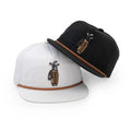 Adult Vintage Nylon Custom Logo Flat Brim Sports Outdoor Golf Snapback Hats Caps With Rope