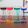 Two-color Liquid Acrylic Oil Hourglass Timer Decompression Daze Handicrafts Creative Gift Toys
