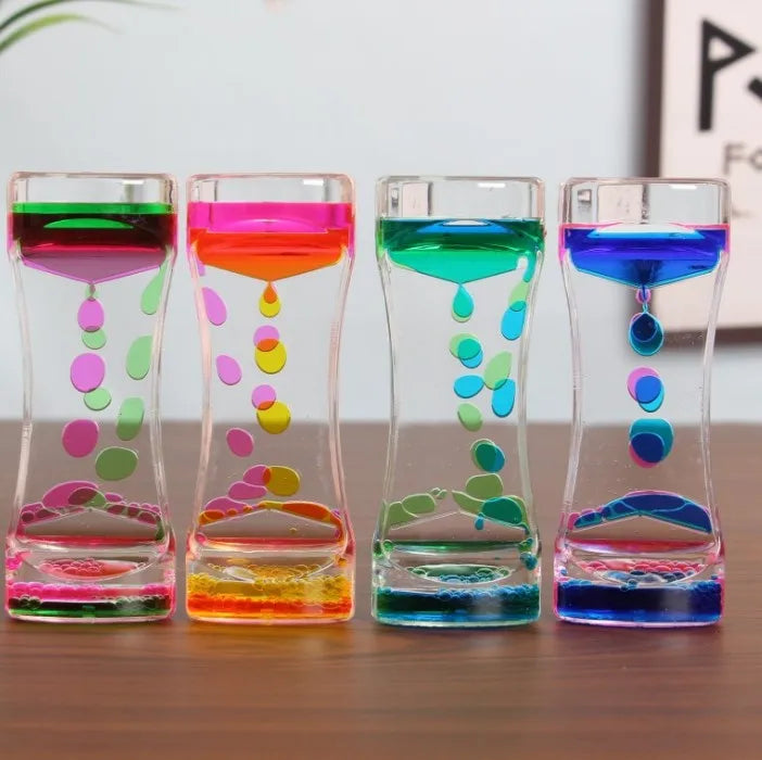 Two-color Liquid Acrylic Oil Hourglass Timer Decompression Daze Handicrafts Creative Gift Toys