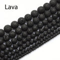 Customizable DIY Bracelet and Necklace with Natural Lava Loose Beads 4mm to 18mm Sizes Polished Stone Bead Accessories