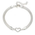 Wholesale Crystal Double Butterfly Bracelet Rhinestone Mesh Link Chain Heart Bracelet for Birthday Gift
