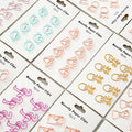 Creative Hollow Metal Paper Clip Set Student Cute Paper Clip Stationery Paper Clip 10 Pieces / Bag