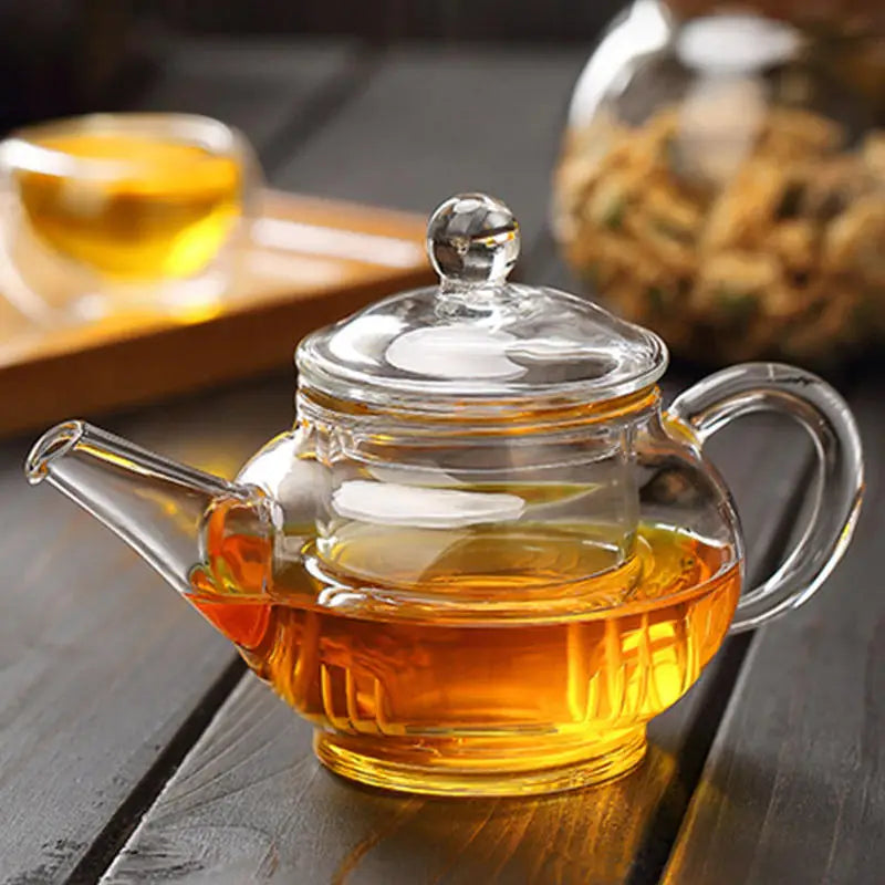 Factory Outlet Chinese Style Heat Resistant Glass Teapot High Borosilicate Glass Teapot with Glass Infuser