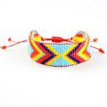 Bohemia Miyuki Style Solid Color Bead Bracelet Handmade Woven Geometric Design Bead Bracelet Wristband
