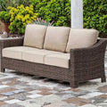 Waterproof Flame Retardant Big Sitting Sofa Cushion with Lumbar Pillows Removable & Washable for Outdoor Use