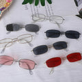 Classic Candy Color Glasses Retro Small Square Women's Sunglasses Brand Shades Metal Rectangular Fashion Eyewear UV400