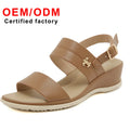 Summer Women's Large Size Comfortable Wedge Sandals Non-Slip Casual Beach Shoes Buckle Breathable Platform Fashion Shoes Women