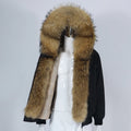 OFTBUY 2021 Men Bomber Parka Waterproof Winter Jacket Natural Real Raccoon Fox Fur Coat Collar Hooded Thick Warm Streetwear
