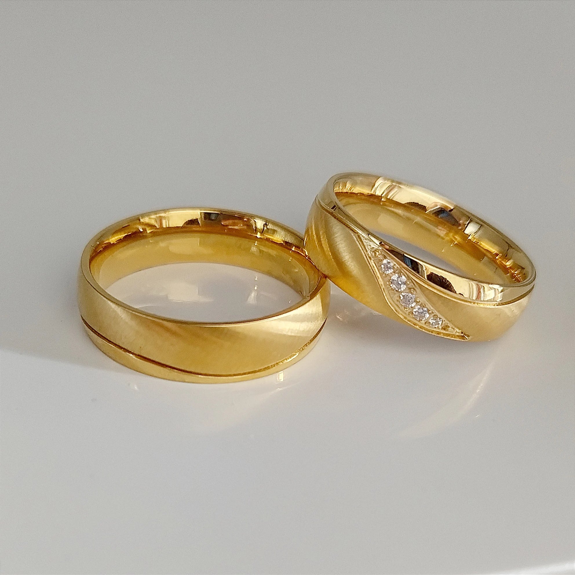 African 14k Gold Plated Stainless Steel Jewelry Wedding Rings Wholesale Price Anel Bague Anillos Eheringe Prsten Ringar Ringen