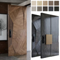 EU Entry Door Hotel Villa Exterior Security Doors Solid Wood Smart Lock Modern Main Front External Pivot Doors