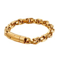 KALEN Gold Plated Stainless Steel Link Chain Bracelets for Men