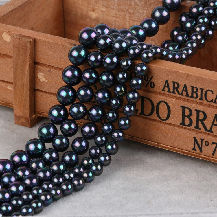 Shell Pearl Beads Round Loose Pearl Beads for Jewelry Making Wholesale Multi-Color Diy Pearls Jewelry
