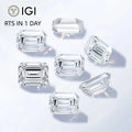 Starsgem Source Market Emerald Cut D E VVS2 1CT2CT 3Carat Loose Laboratory Grown Diamonds IGI Certified Synthetic Origin Diamond