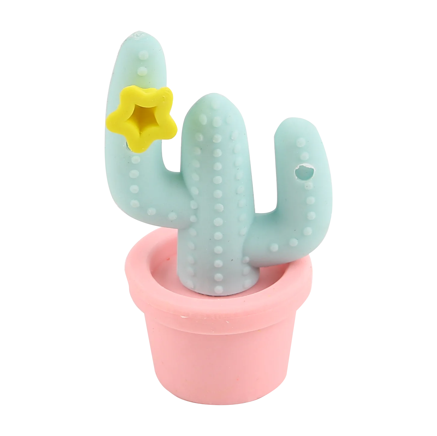 Soododo 2025 Cute Mixed Colors Potted Plant Cactus Style Erasers Kids' School Supplies Desktop Decoration Stationery Toy