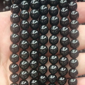 Wholesale Price Natural Stone Bead Making Jewelry Healing Bead Black Color 8mm Tourmaline Bead for Jewelry Making
