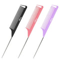 Hot Sale Anti Static ABS Rat Tail Comb Salon Hairdressing Parting Hair Comb Custom Logo Carbon Braiding Comb