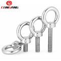 Customized Extended Eye Bolt DIN580 304/316 Stainless Steel Sheep Eye Screw M6-M48 Lifting Eye Bolt With Fixed Plastic Usage