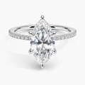 2ct Lab Grown Marquise Cut Diamond Bridal Set Wedding Ring 18K Gold Band Unisex Women's Engagement/Party/Gift Ring