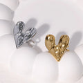 BM Waterproof Cute Stainless Steel Silver Gold Heart Ring for Unisex Gift